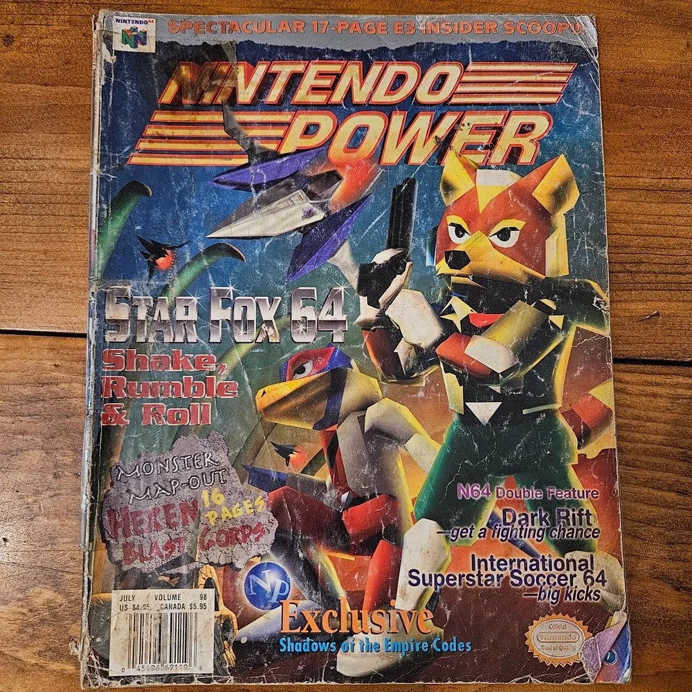 VTG Nintendo Power Magazine Vol. 98 July 1997 Star Fox 64 Pokemon N64 Reader